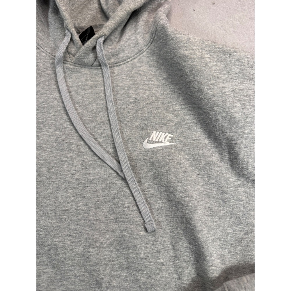 Nike Sportswear Club Fleece Pullover Hoodie Heather Grey Mens Large BV2654-063 - Picture 2 of 7